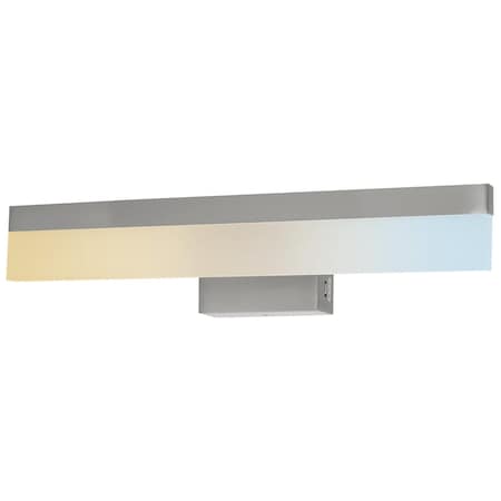 Sunlite 18-in LED Linear Bar Vanity Light Fxtr, 20W 100W= 120V Dimmable Color Selectable, Brushed Nickel 81381-SU